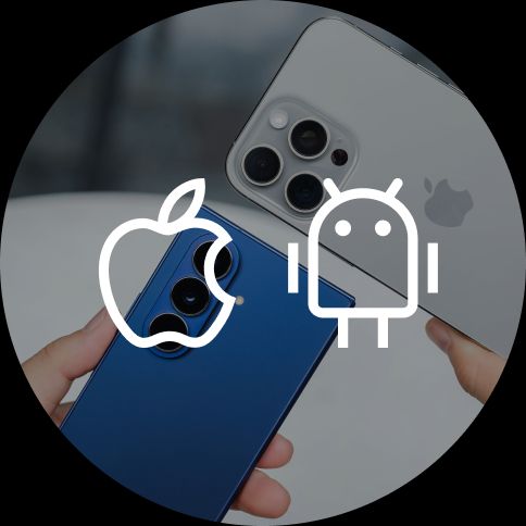 What is Mobile OS Compatibility Testing Two phones with an apple and android logo overlaped