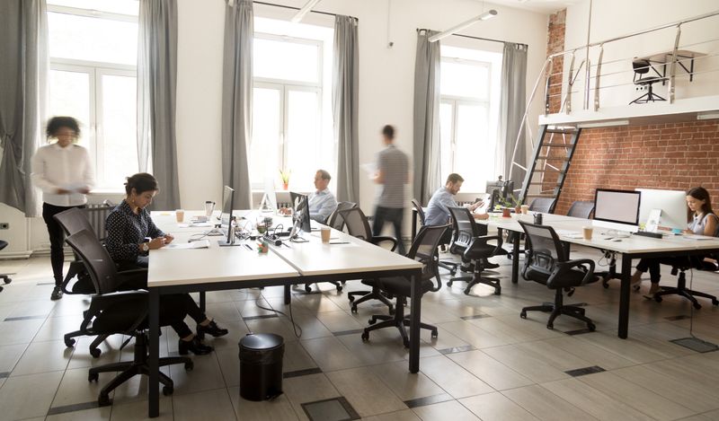 Group of people at an office table