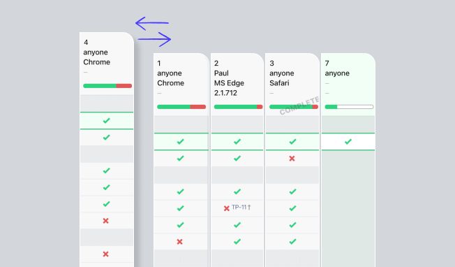 Reordering Test Run Columns