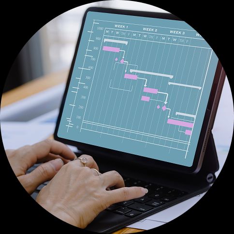 Test Planning Guide for Software Testing Image of an iPad displaying a Gant Chat for Test Planning