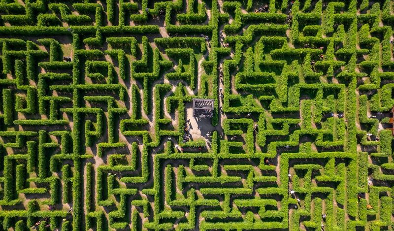 a green hedge maze that represents the different ways you can use test prompts.