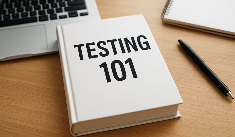 image of a testing 101 book.