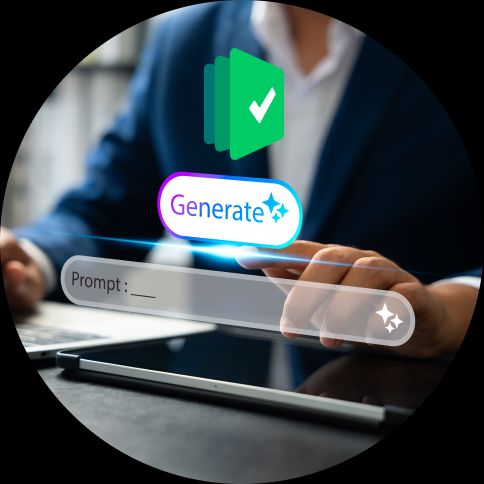 How to write new test scripts with our custom GPT A person at a laptop with an AI prompt interface and Testpad logo, showing how to generate test scripts with Testpad's custom GPT